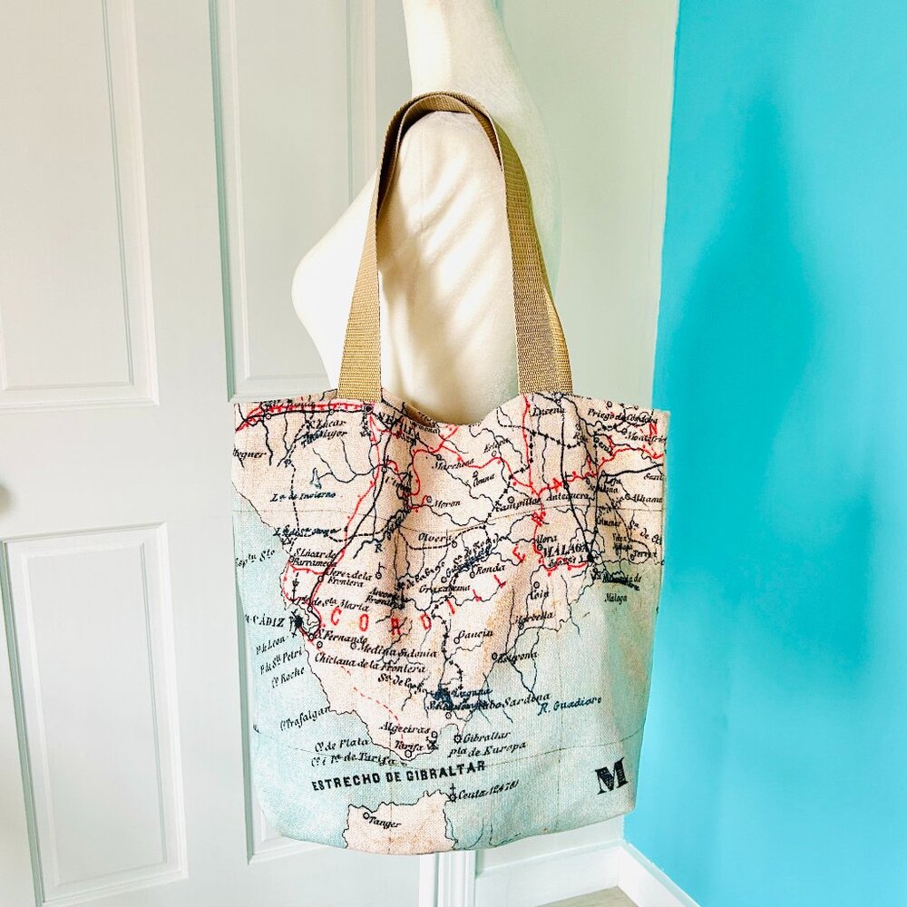 Beautiful Microfiber Tote with Map of Spain - Picture 2 of 9